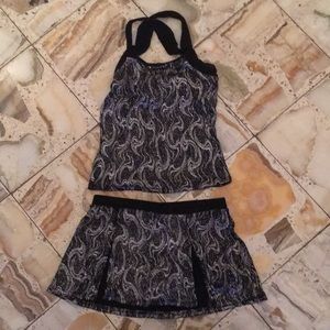 Two piece dance costume